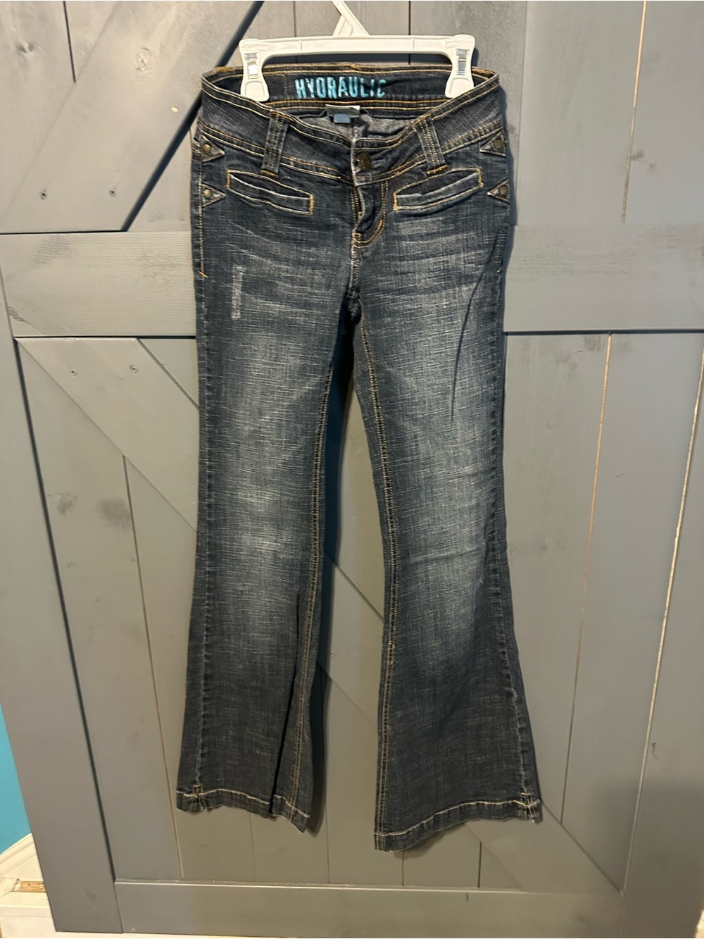 Lot of 2 Vintage Hydraulic Flare Jeans Dark Wash Y2K 1/2